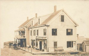 Woolwich ME B. C. Potter's Store Front Wooden Walk Way Real Photo Postcard