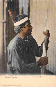 Peruvian Indian Tribe Anueshe Peru 1905c postcard