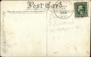 Brandon VT RR Train Station c1910 Postcard