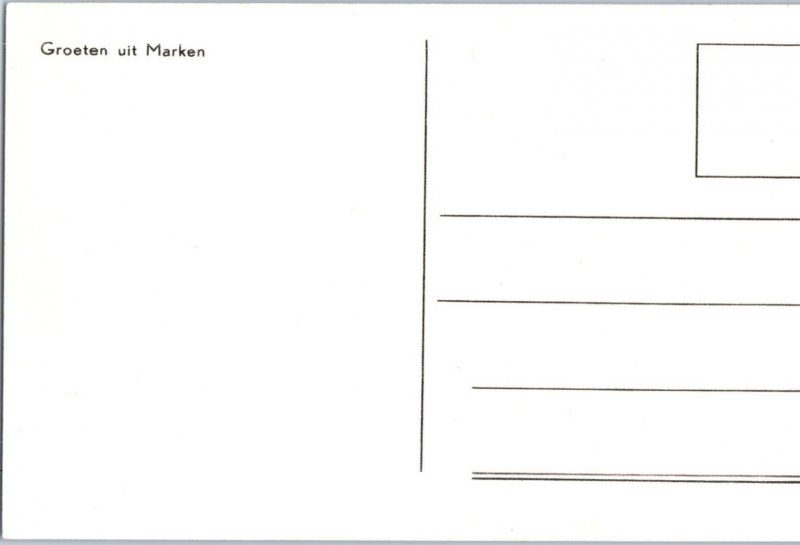 Small Town On The Water Marken Holland Postcard