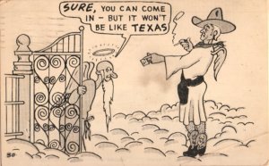 state pride postcard: Sure, You Can Come In. But It Won't Be Like Texas