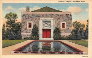 MOORHEAD, MN Minnesota  AMERICAN LEGION  Pond CLAY COUNTY c1940's Linen Postcard