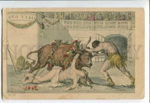 402585 QUO VADIS Nude Belle BULL by BRUNO vintage ART NOUVEAU