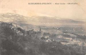 Granada Spain Hotel Casino Alhambra Palace Antique Postcard J55534