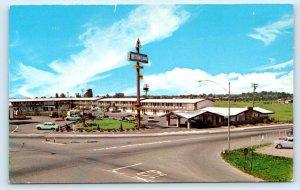 FRESNO, CA California ~ WESTERN LODGE ~ c1960s Cars Roadside Motel  Postcard