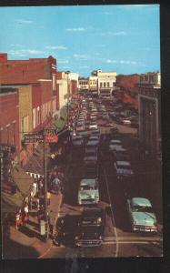 HICKORY NORTH CAROLINA DOWNTOWN STREET SCENE 1950's CARS VINTAGE POSTCARD