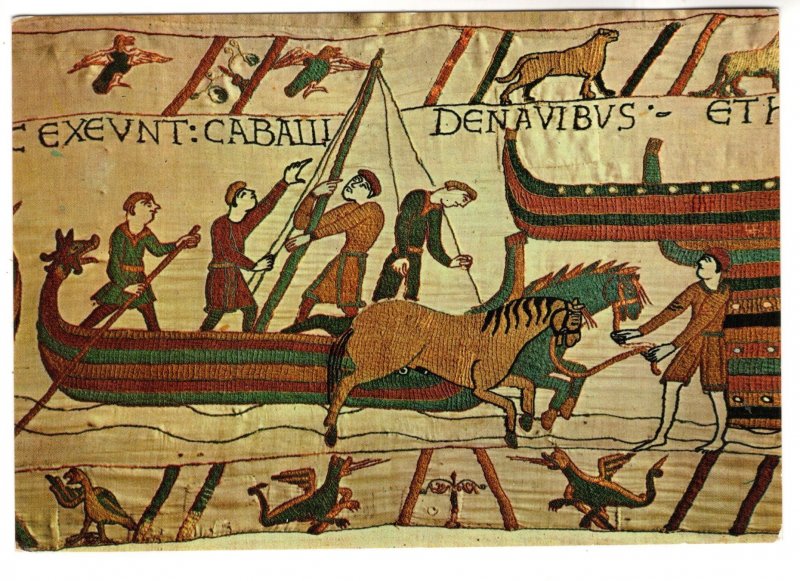 The Horses Are Landed, Tapestry, Normans Cavalry Horses, Normandy, France