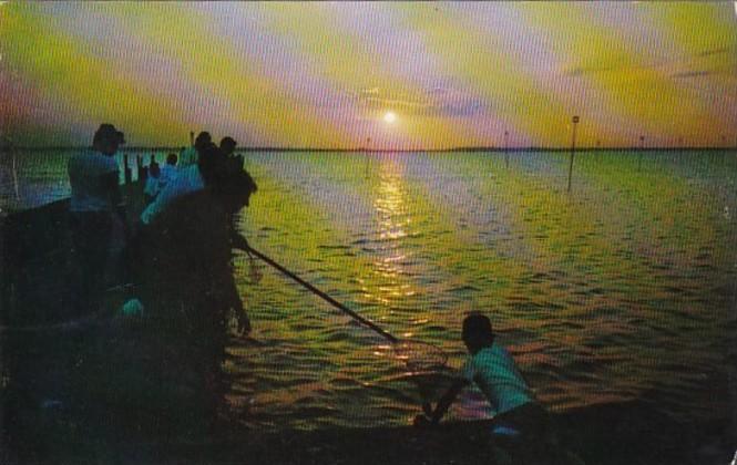 New Jersey Barnegat Bay Crabbing At Sunset 1962