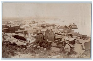 c1940's View of Muzenberg Houses Buildings South Africa RPPC Photo Postcard