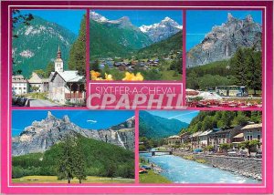 Postcard Modern Sixt Fer a Cheval (alt 765m) the Haute Savoie Faucigny Church...