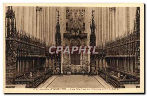 Old Postcard Cathedral of & # 39Amiens The Choir Stalls From