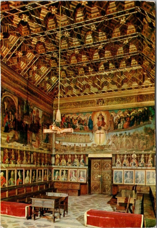 CONTINENTAL SIZE POSTCARD THE CAPITULARY ROOM OF THE CATHEDRAL AT TOLEDO SPAIN