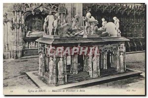 Postcard Old Brou Church Mausoleum of Philibert Breau