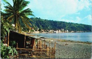 Martinique Saint Pierre The Town from the Roxelane River Vintage Postcard C195