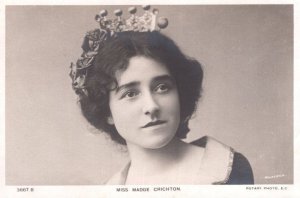 Madge Crichton In Beauty Queen Crown Actress Old Postcard