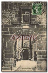 Old Postcard Mont Saint Michel's Gate Boulevard and the King's Gate