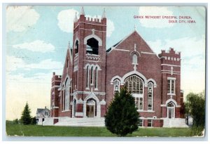 1910 Grace Methodist Episcopal Church Sioux City Iowa IA Posted Antique Postcard