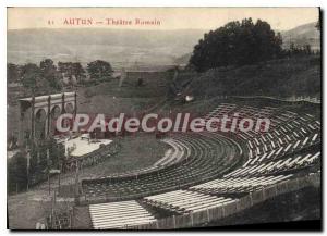 Old Postcard Autun Theater Romain