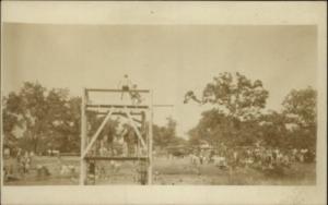 Beach Swimming Scene RPPC - Great Diving Photo