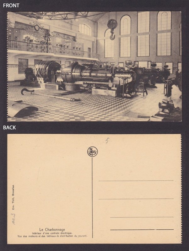 BELGIUM, Vintage postcard, Le Charbonnage (Coaling)