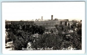 RPPC  WATERTOWN, South Dakota SD ~ WATERTOWN HIGH SCHOOL 1930s-40s  Postcard