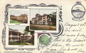 c.'06, Hawaii, Island Curio, PMC, Leading Hotels, Moana, Honolulu, Old Postcard