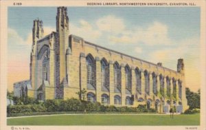 Illinois Evanston Deering Library Northwestern University 1944 Curteich