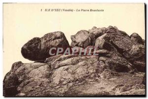 Old Postcard The Île d'Yeu La Pierre rickety