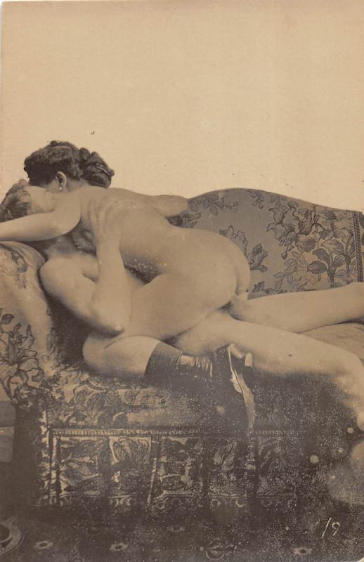 D27/ Spain Foreign RPPC Postcard c1910 Nude Women Men Sexual XXX 9