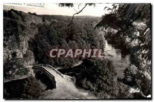 Old Postcard Pierre-Perthuis (Yonne) Valley of the Cure The Roman Bridge