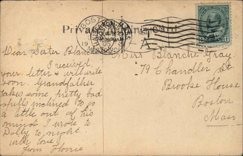 Halifax Nova Scotia Beach Vintage Postcard