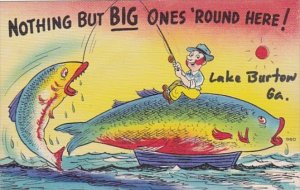 Fishing Humour Nothing But BIg Ones 'Round Here