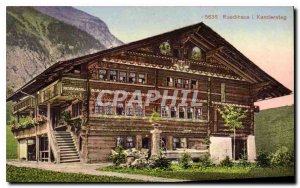 Postcard Old Ruedihaus I Kandersteg