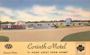 Corinth Mississippi Corinth Motel Duncan Hines Vintage Postcard AA57267