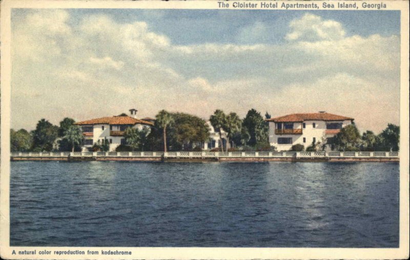 Sea Island Georgia GA Cloister Hotel Apartments Vintage Postcard