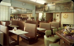 COEUR D'ALENE ID Fowler's Restaurant Interior Old Postcard