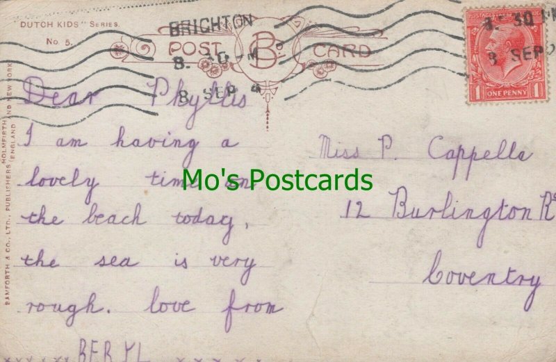 Genealogy Postcard - Cappella or Cappells -12 Burlington Road, Coventry RF6730 