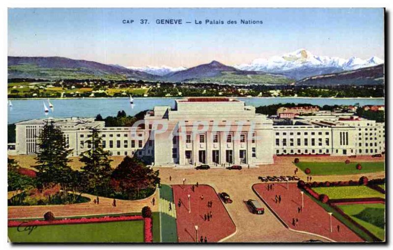 Old Postcard Geneva Palais des Nations Switzerland