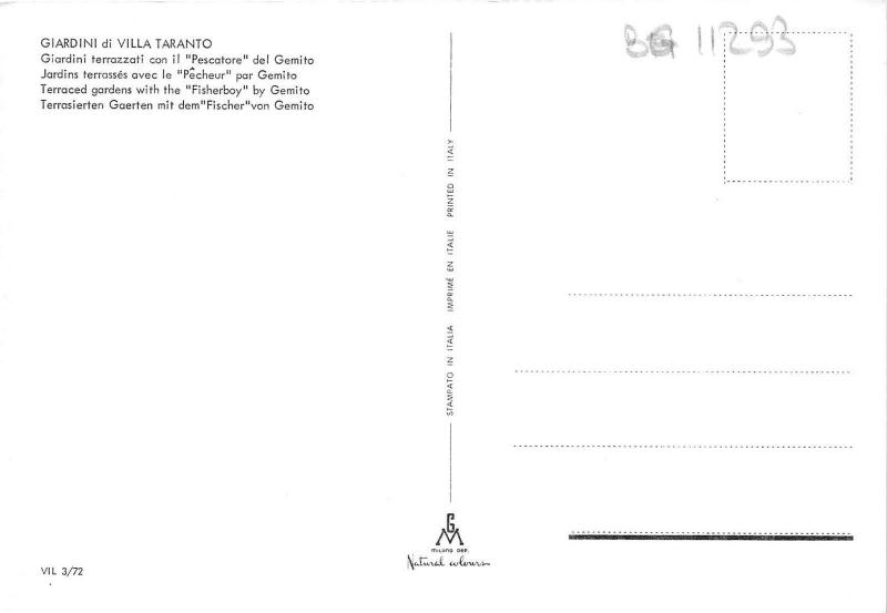 BG11293  verbania pallanza giardini di villa taranto sculpture pescatore   italy
