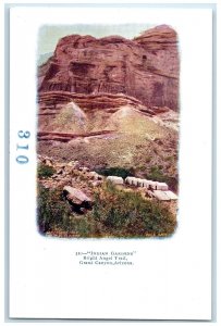 c1960s Indian Gardens Bright Angel Trail Grand Canyon AZ Embossed Postcard