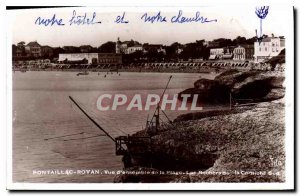 Old Postcard Pontaillac Royan Overview of Beach Rocks the South Corniche