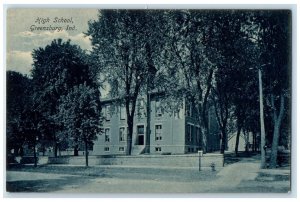 1908 High School Building Campus Galesburg Indiana IN Posted Antique Postcard