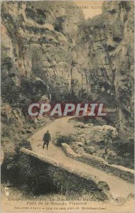 Postcard Old Ombleze Gorge Road in the Gorge Bridge Great Pissoire Drome Illu...