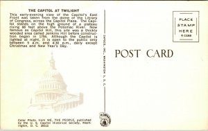  Washington DC US Capitol Building At Twilight Postcard
