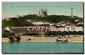 Postcard Old Lyon Courthouse and Coteau Fourvriere