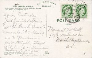 Fort Macleod Alberta Municipal Hospital Vintage Postcard H25