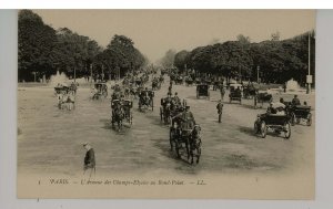 France - Paris. Champs-Elysees Avenue, Street Scene