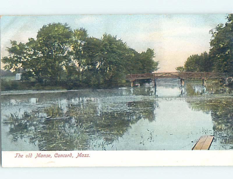 Pre-1907 BRIDGE Concord - Boston Massachusetts MA A3413