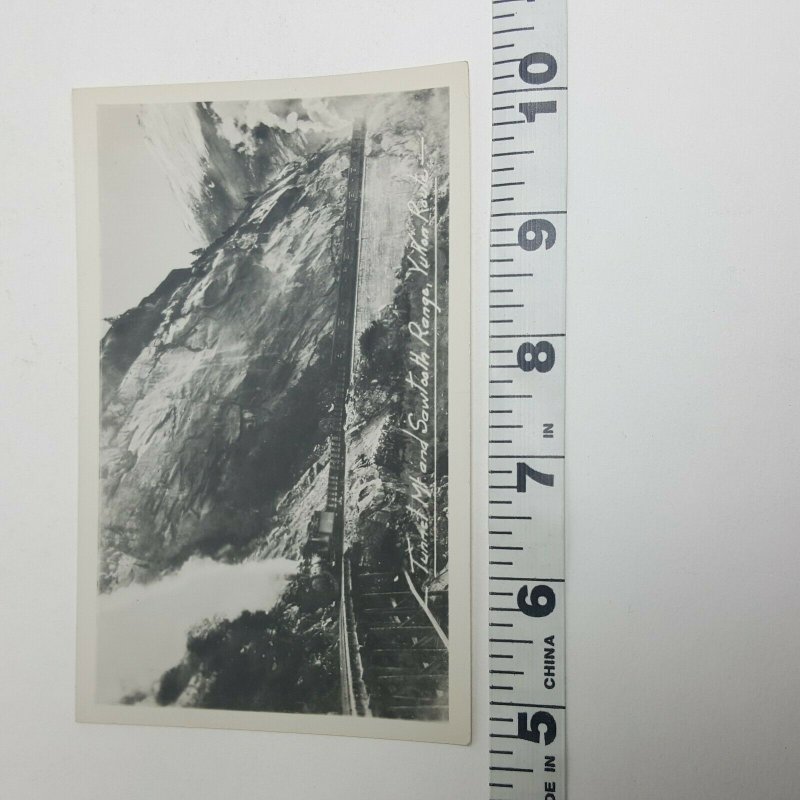 Tunnel Mountain Sawtooth Range Yukon Railroad Vintage Postcard