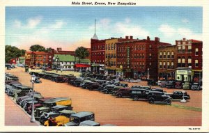 New Hampshire Keene Main Street 1948 Curteich